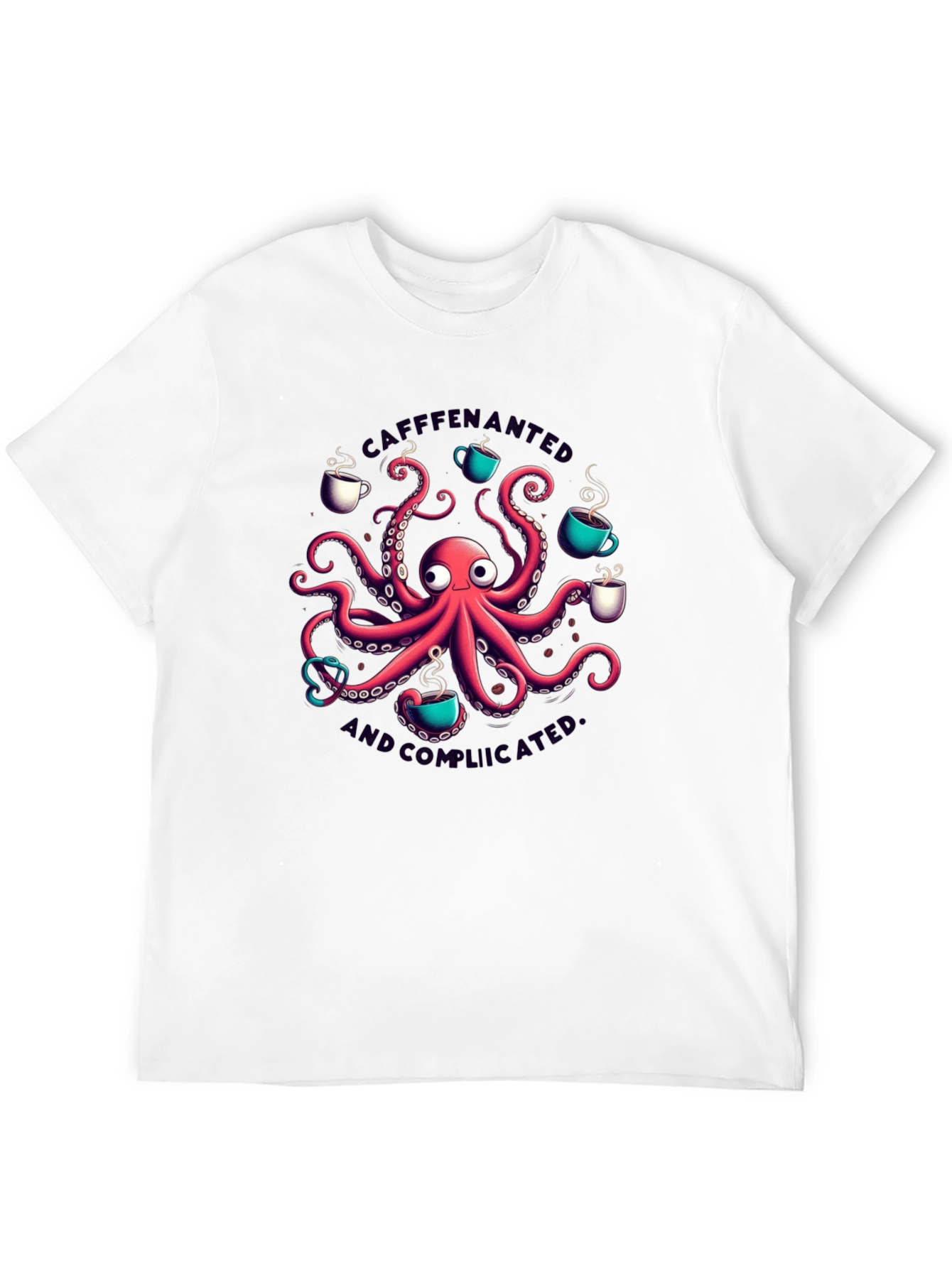 Caffeinated & Complicated Octopus T-Shirt