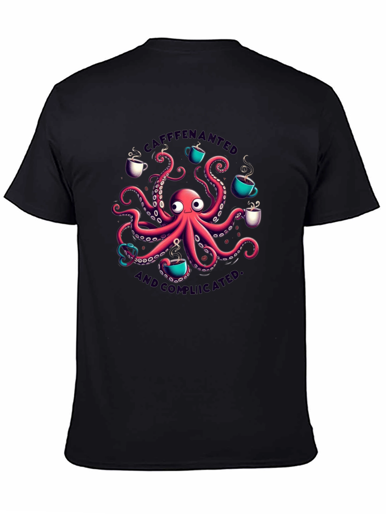Caffeinated & Complicated Octopus T-Shirt