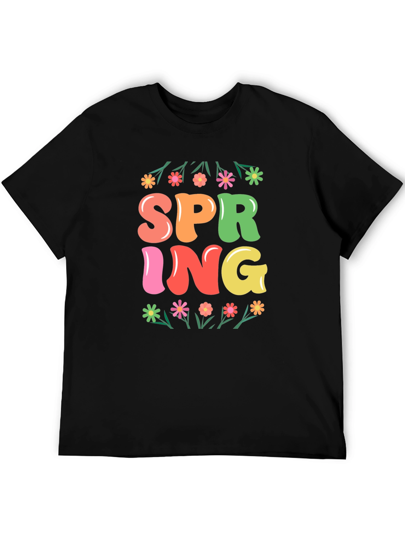 Spring Graphic Tee - Floral Design