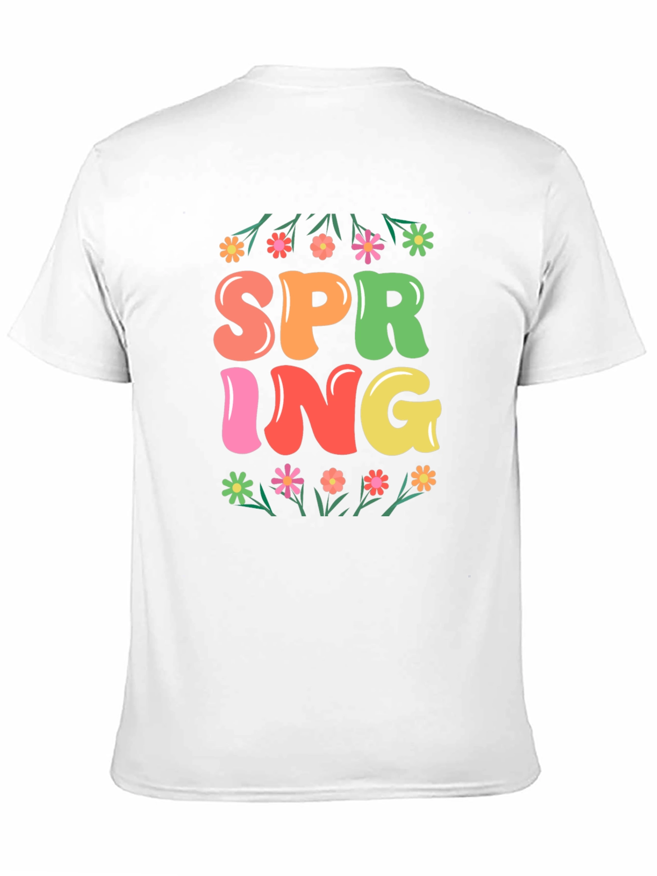 Spring Graphic Tee - Floral Design