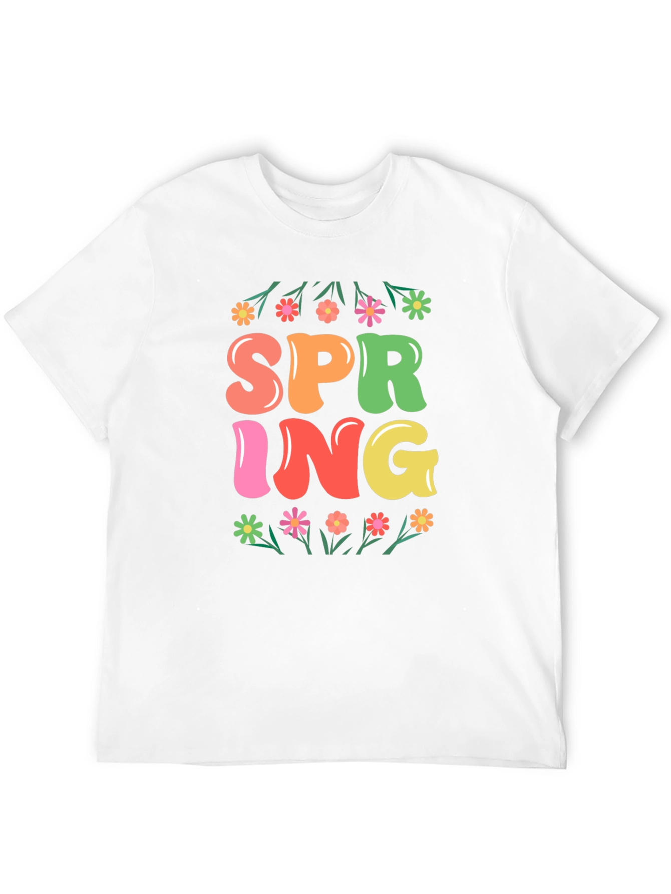 Spring Graphic Tee - Floral Design