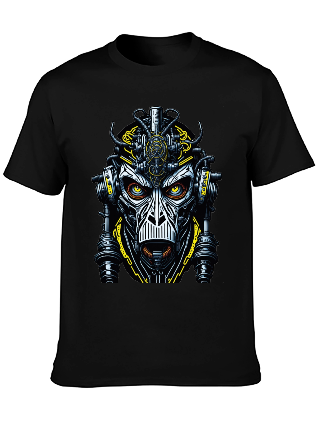 Steampunk Robot Face Graphic Tee