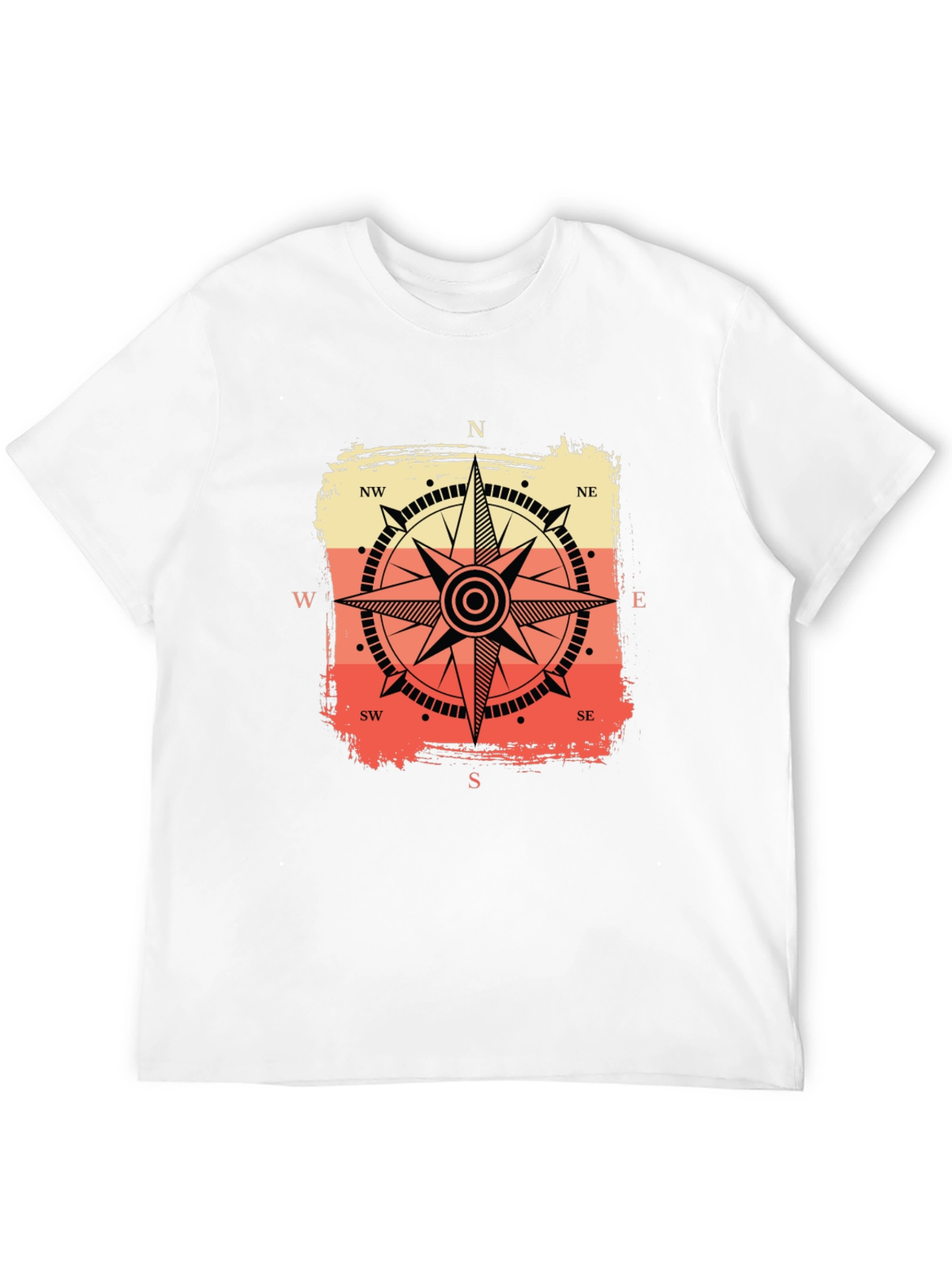 Retro Compass Graphic Tee - Black