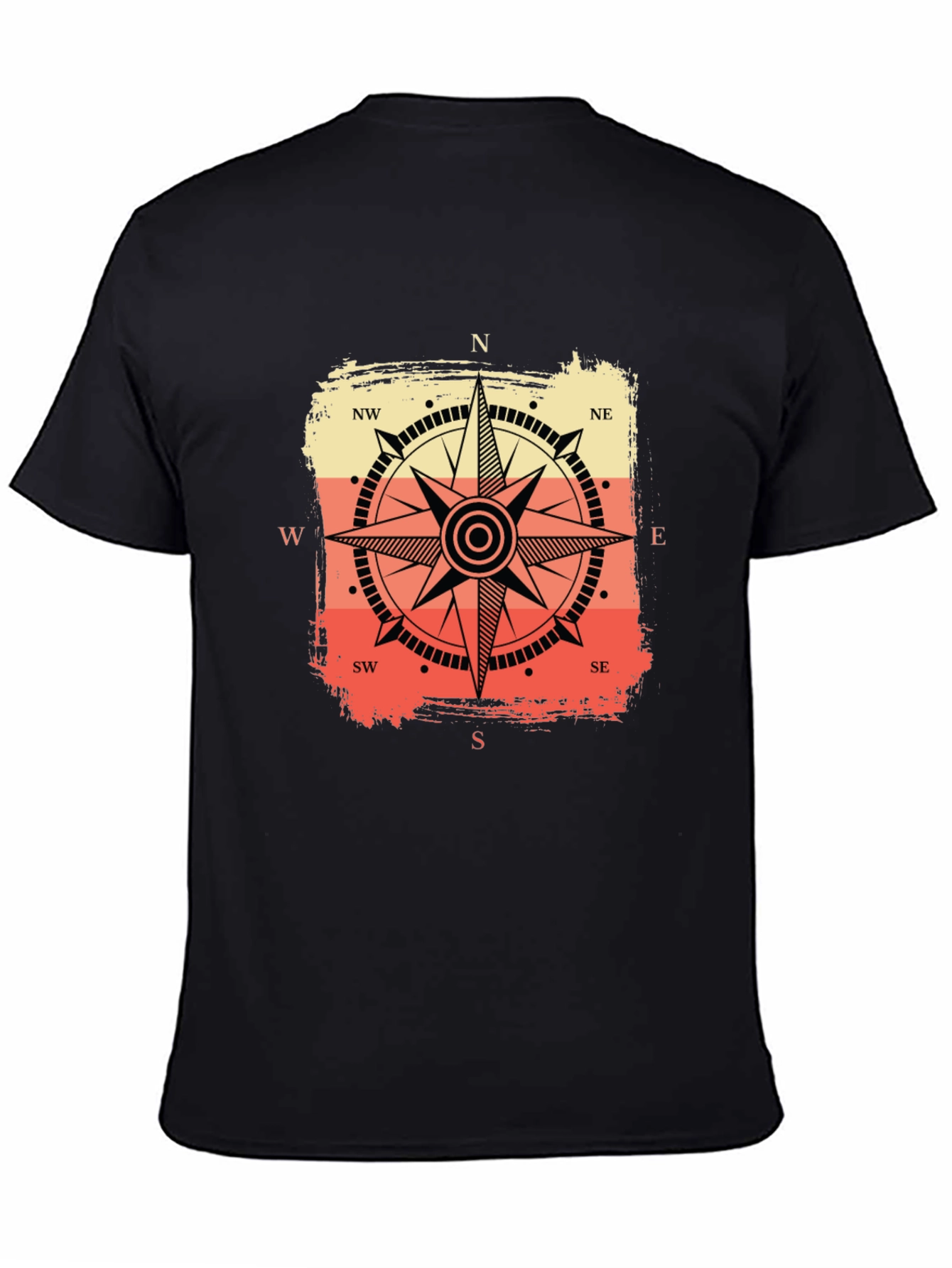 Retro Compass Graphic Tee - Black