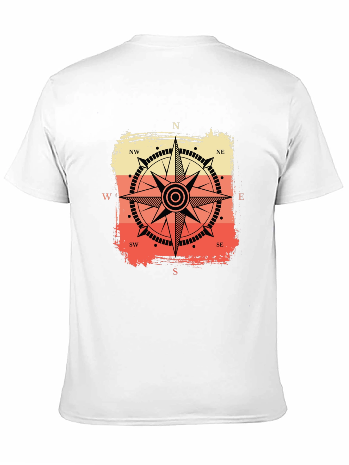 Retro Compass Graphic Tee - Black