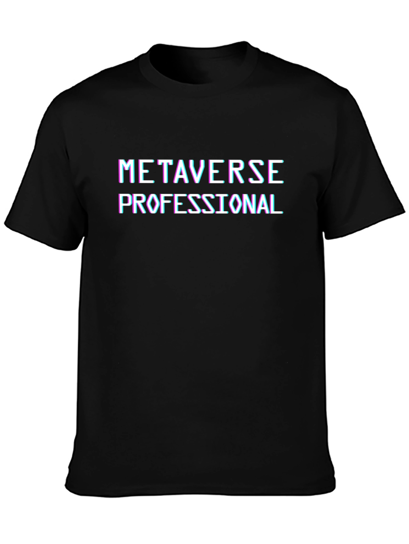 Metaverse Professional Graphic Tee - Black Cotton T-Shirt