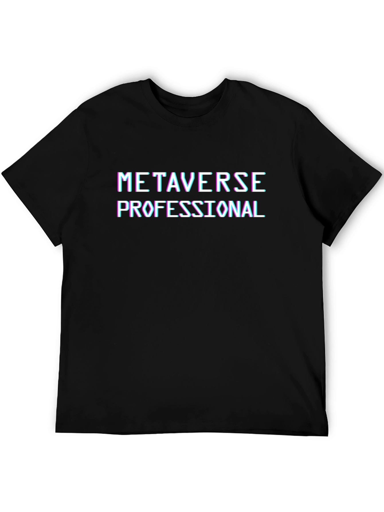 Metaverse Professional Graphic Tee - Black Cotton T-Shirt