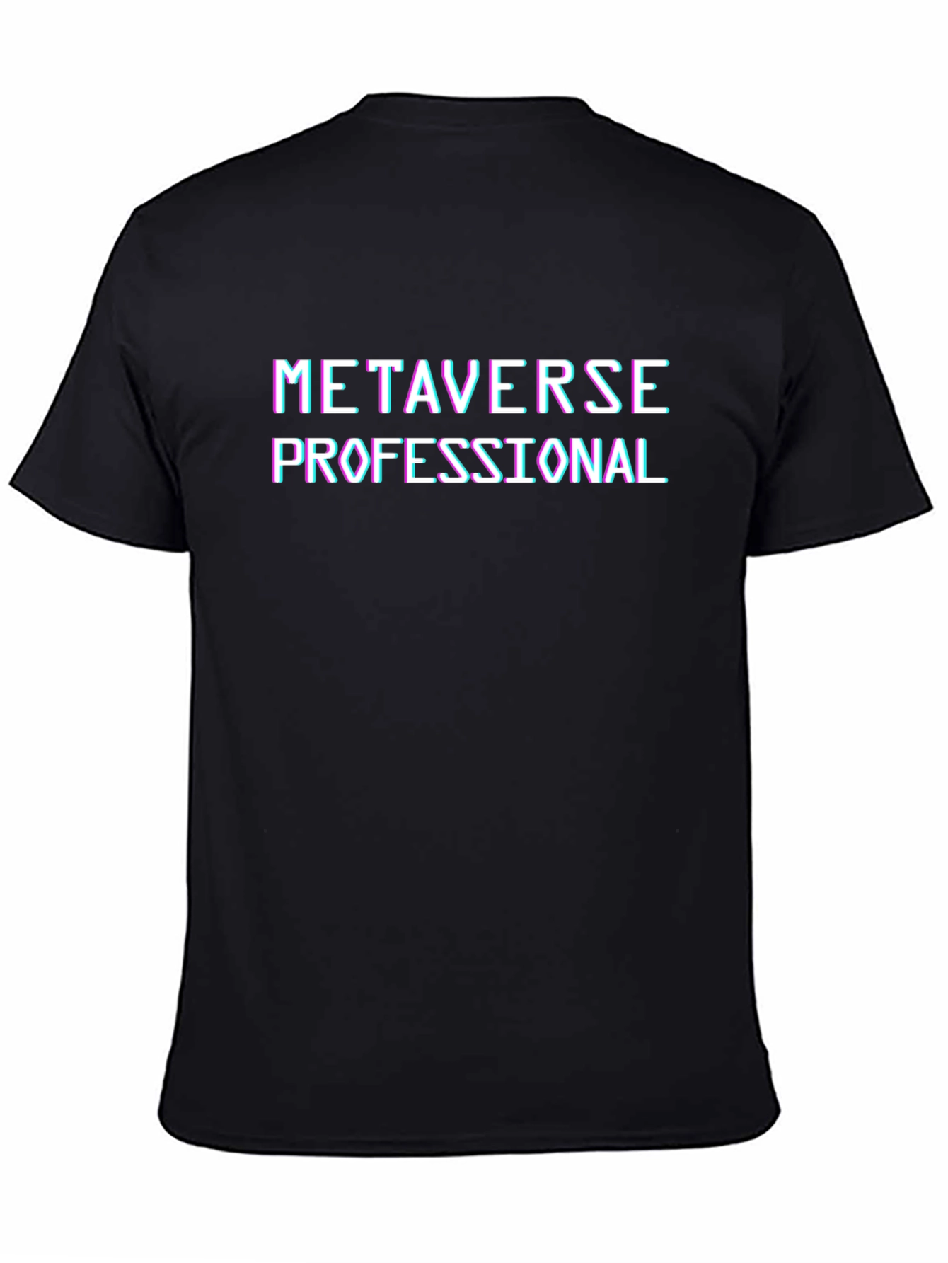 Metaverse Professional Graphic Tee - Black Cotton T-Shirt