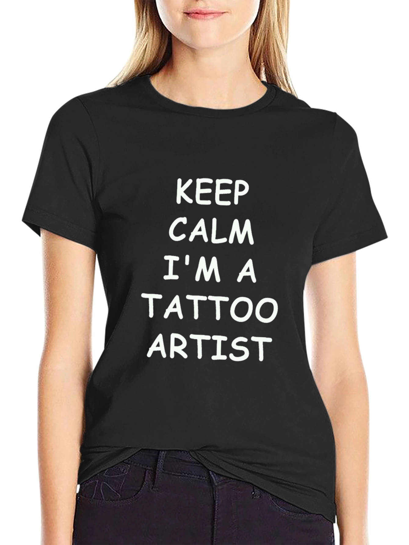 Keep Calm Tattoo Artist Black T-Shirt