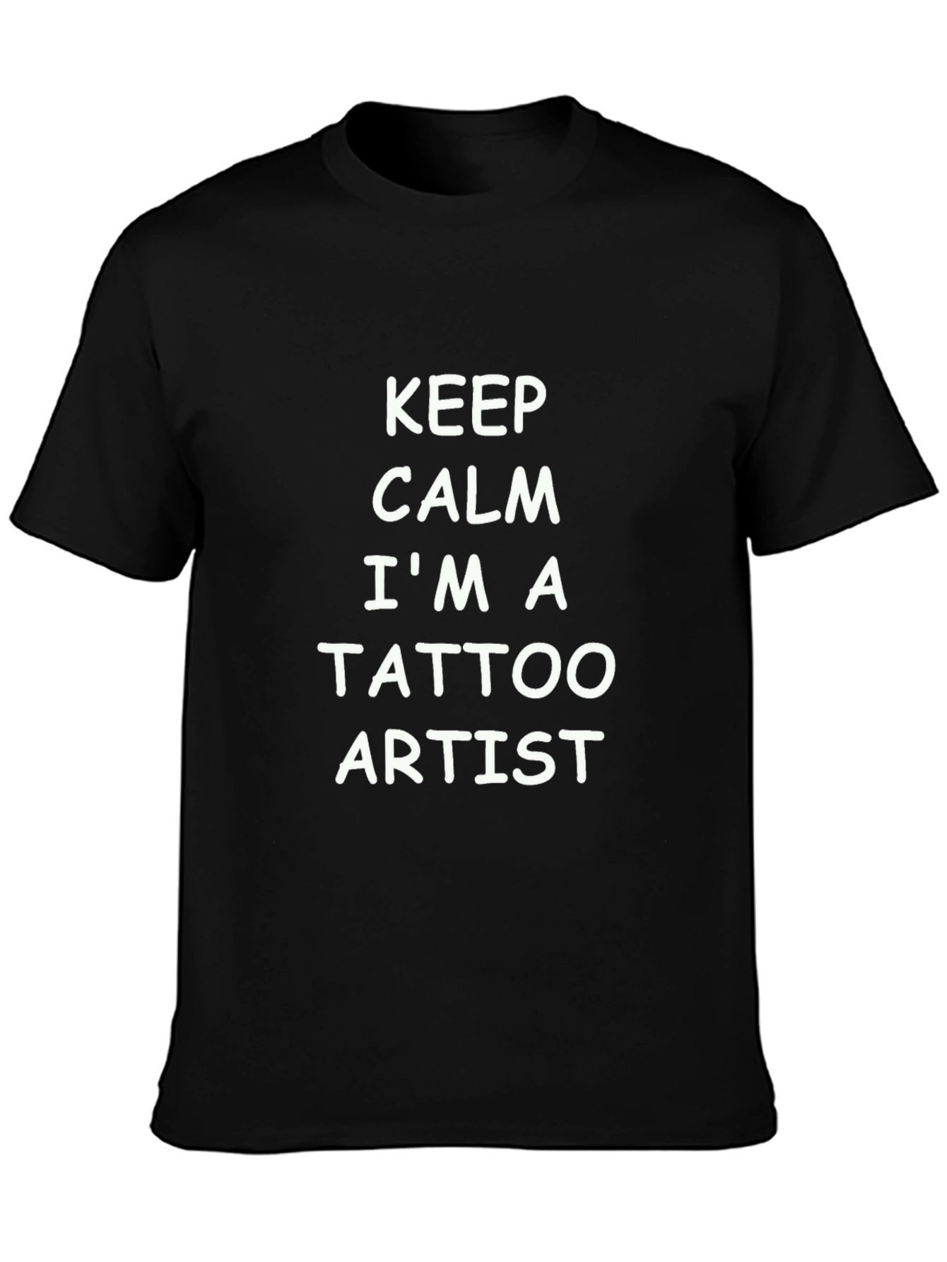 Keep Calm Tattoo Artist Black T-Shirt
