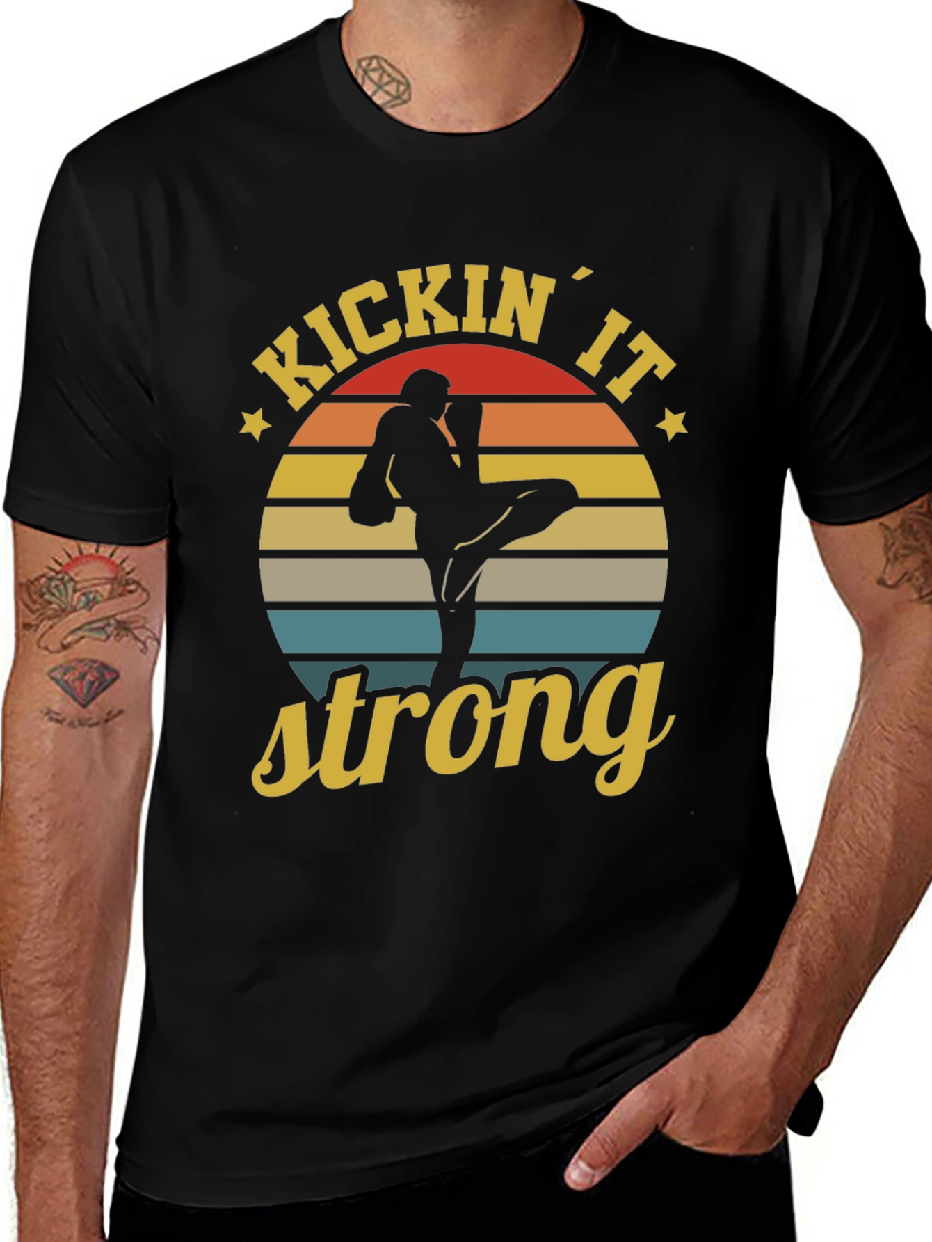 Kickin It Strong T-Shirt - Martial Arts Retro Tee