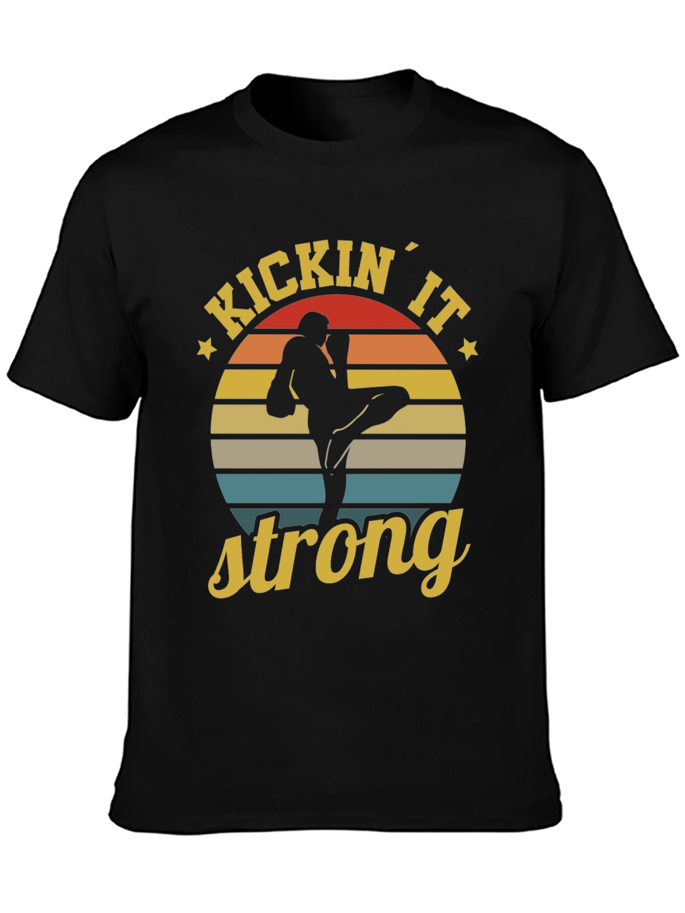 Kickin It Strong T-Shirt - Martial Arts Retro Tee