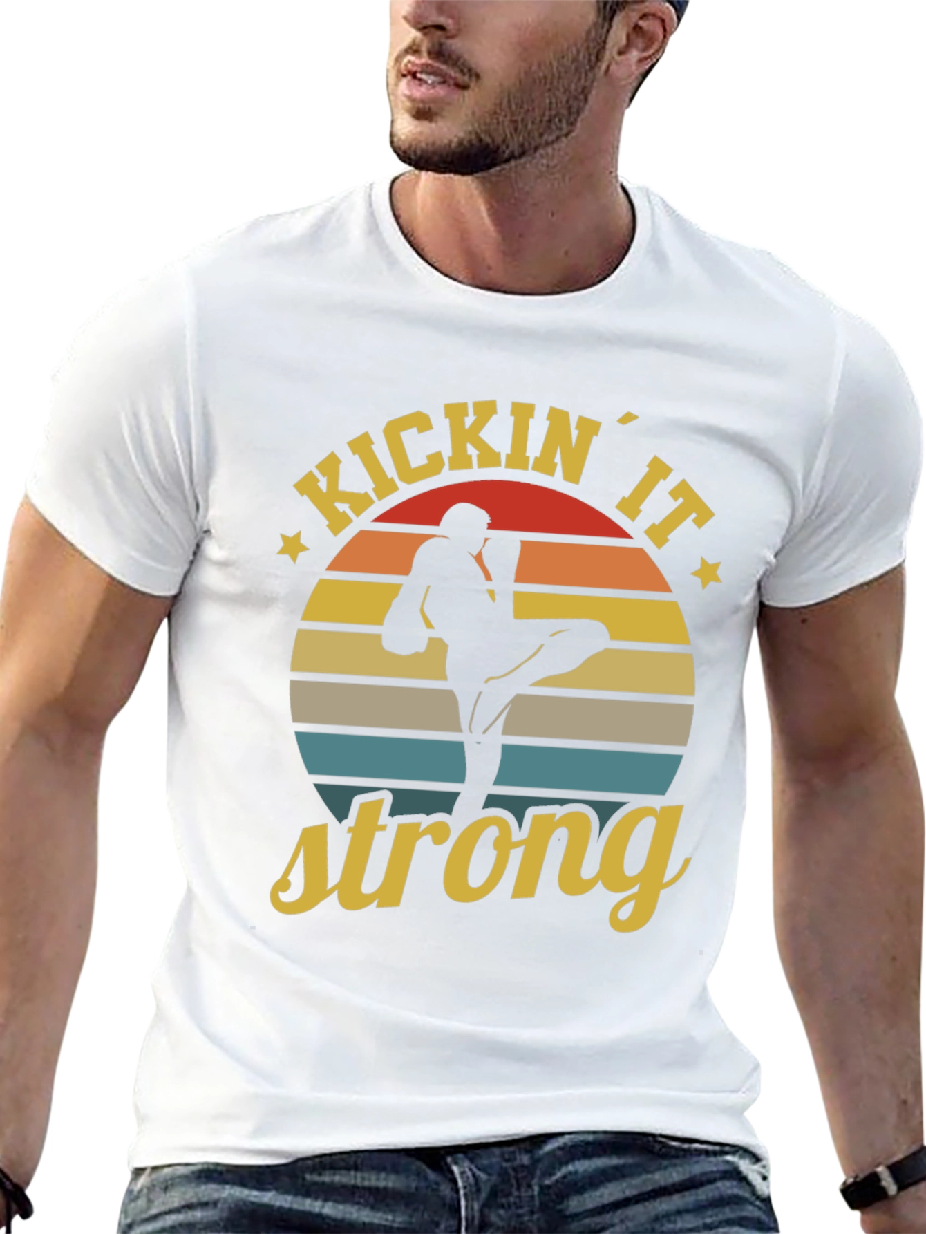 Kickin It Strong T-Shirt - Martial Arts Retro Tee