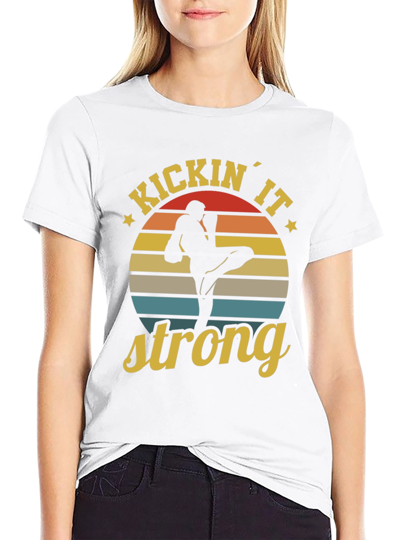 Kickin It Strong T-Shirt - Martial Arts Retro Tee