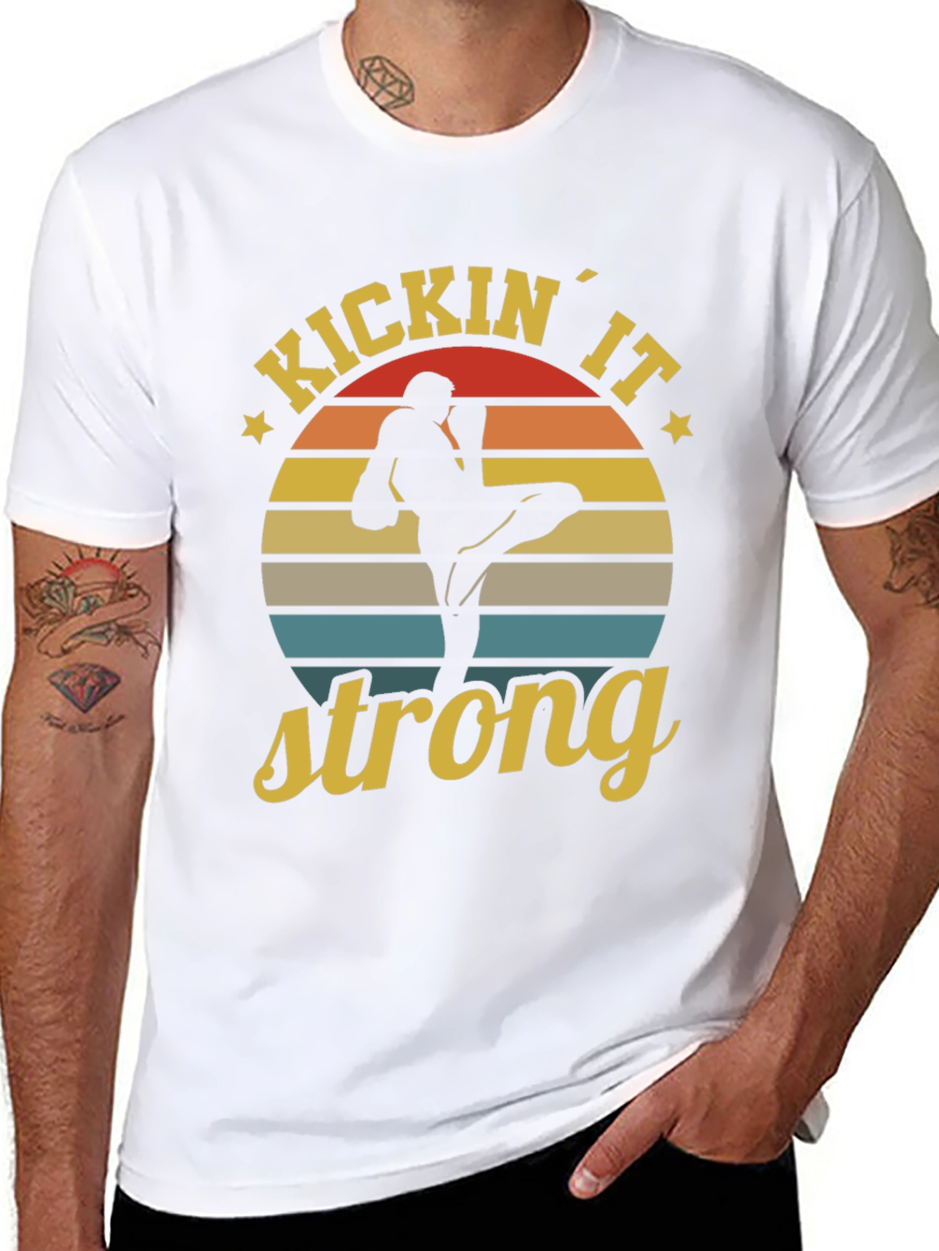 Kickin It Strong T-Shirt - Martial Arts Retro Tee