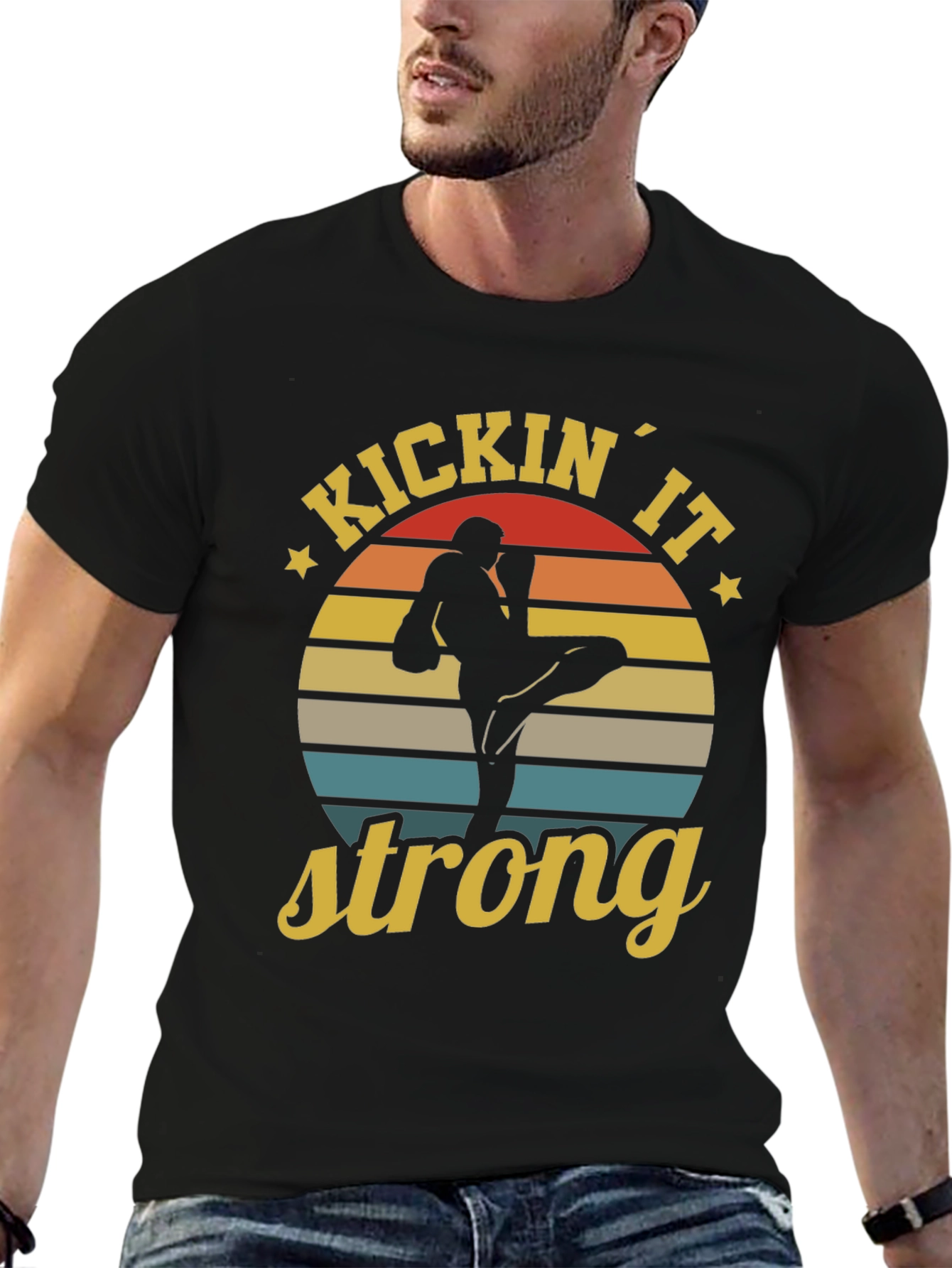 Kickin It Strong T-Shirt - Martial Arts Retro Tee