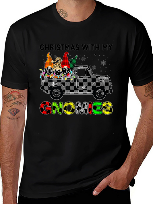 Christmas With My Gnomies Truck T-Shirt