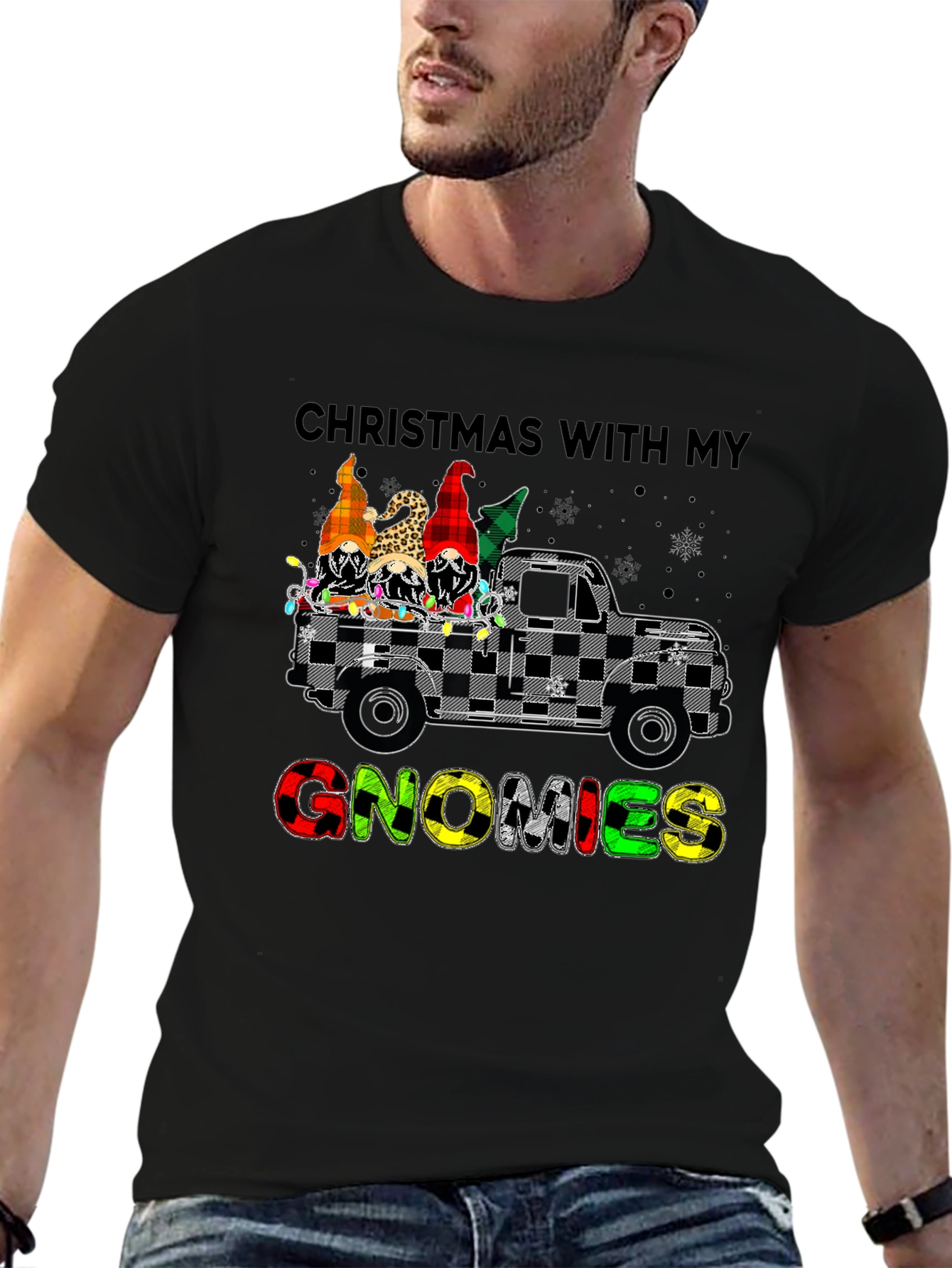 Christmas With My Gnomies Truck T-Shirt