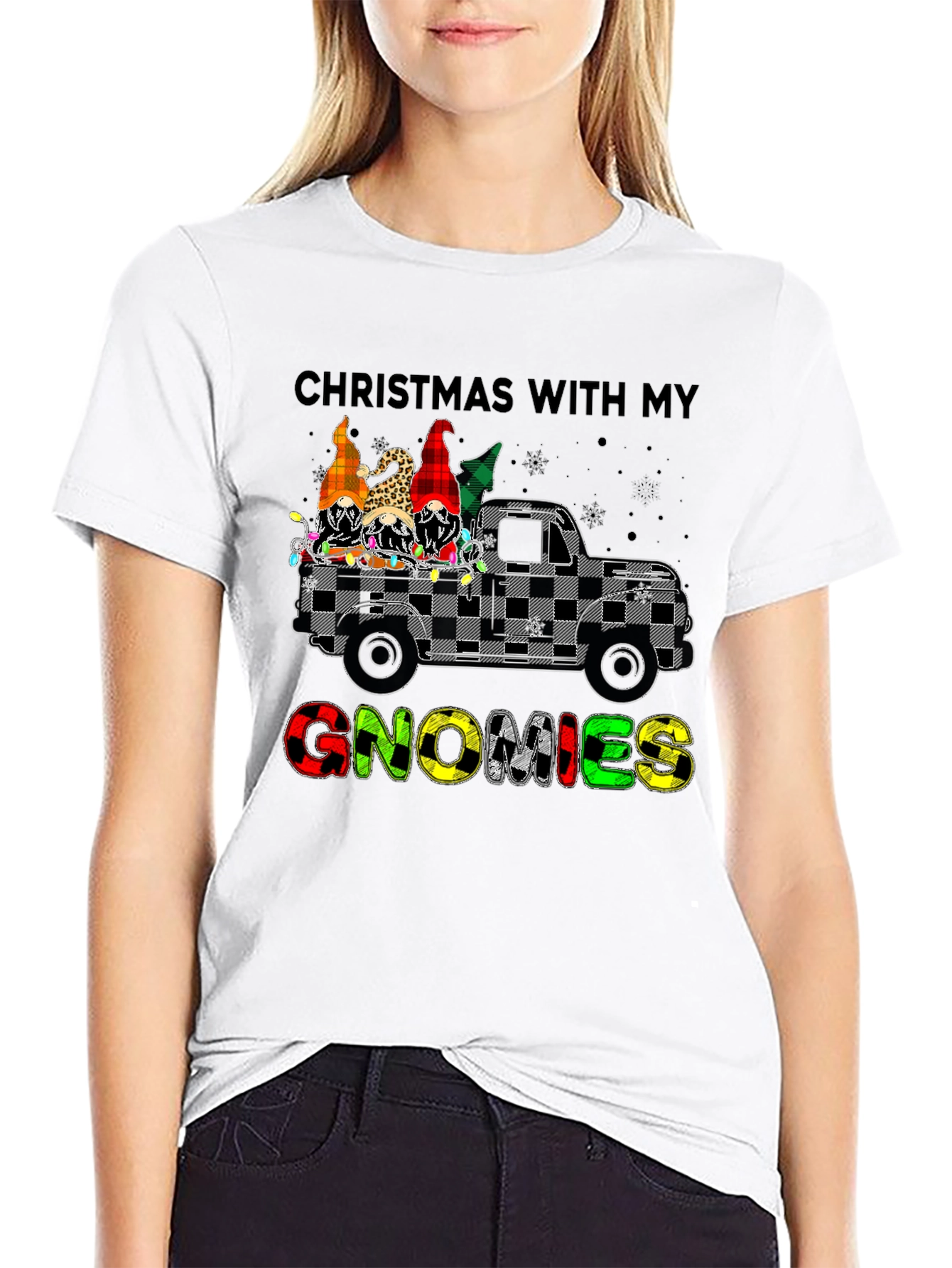 Christmas With My Gnomies Truck T-Shirt