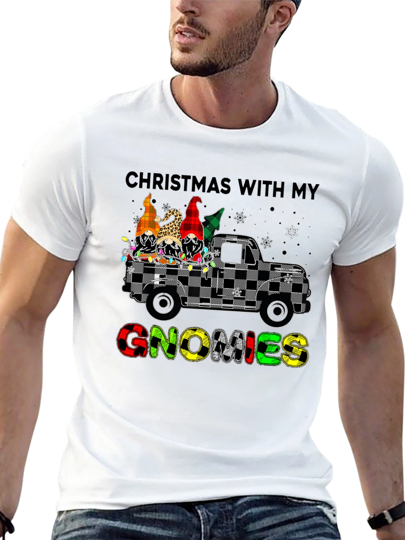Christmas With My Gnomies Truck T-Shirt