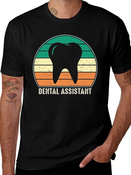 Dental Assistant Retro Tooth Graphic T-Shirt