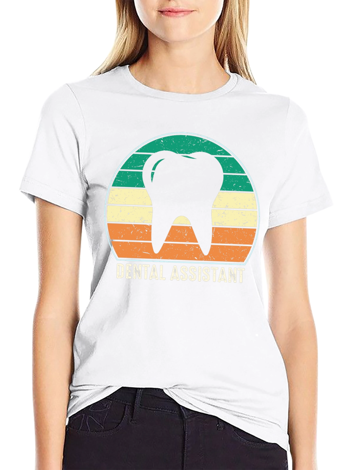 Dental Assistant Retro Tooth Graphic T-Shirt