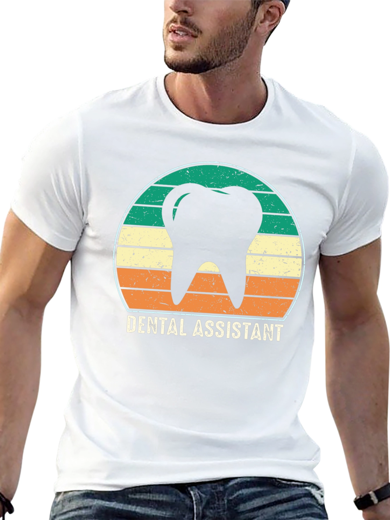 Dental Assistant Retro Tooth Graphic T-Shirt