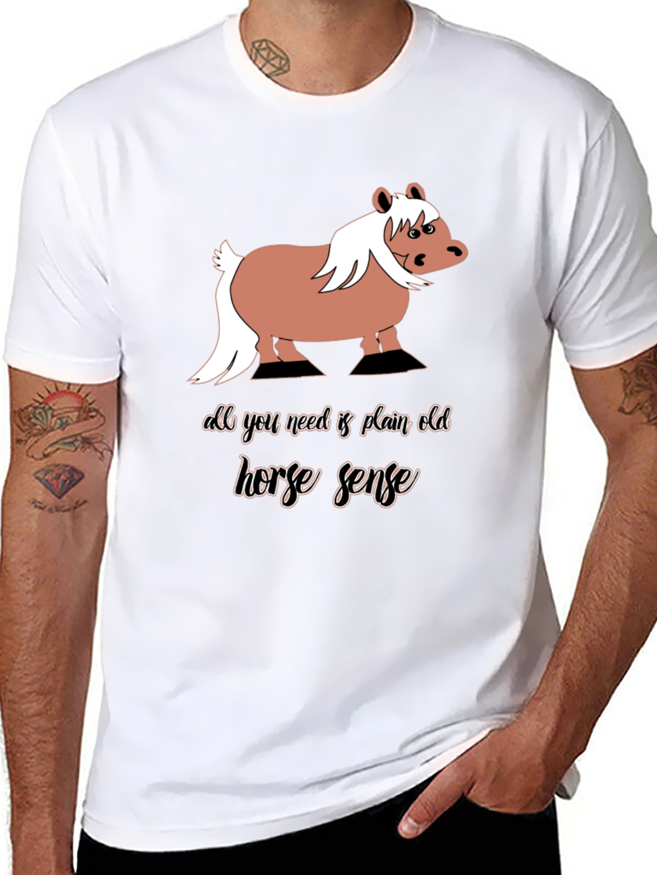 Horse Sense Graphic Tee - Humor T-Shirt