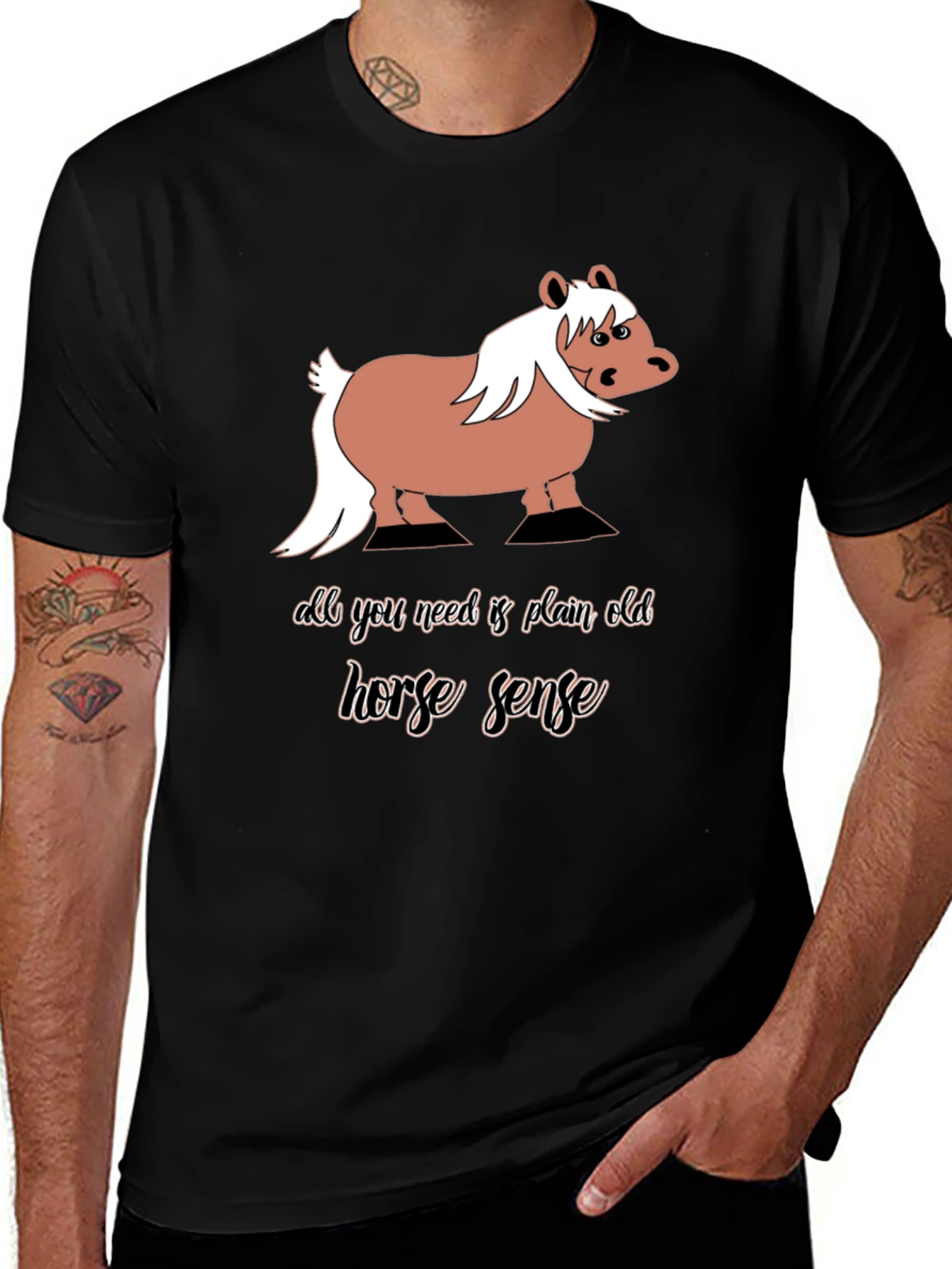 Horse Sense Graphic Tee - Humor T-Shirt
