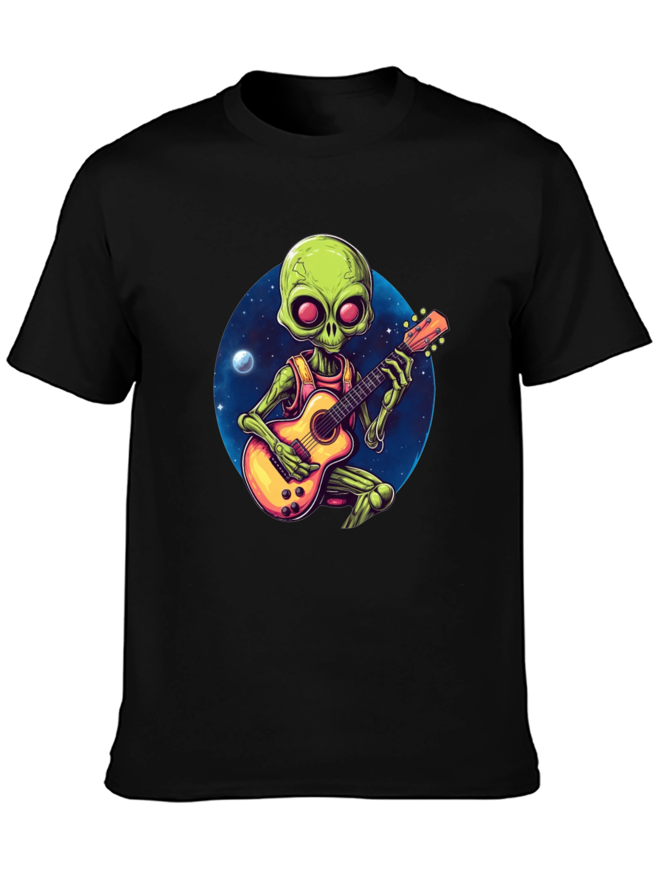 Alien Guitarist T-Shirt - Black