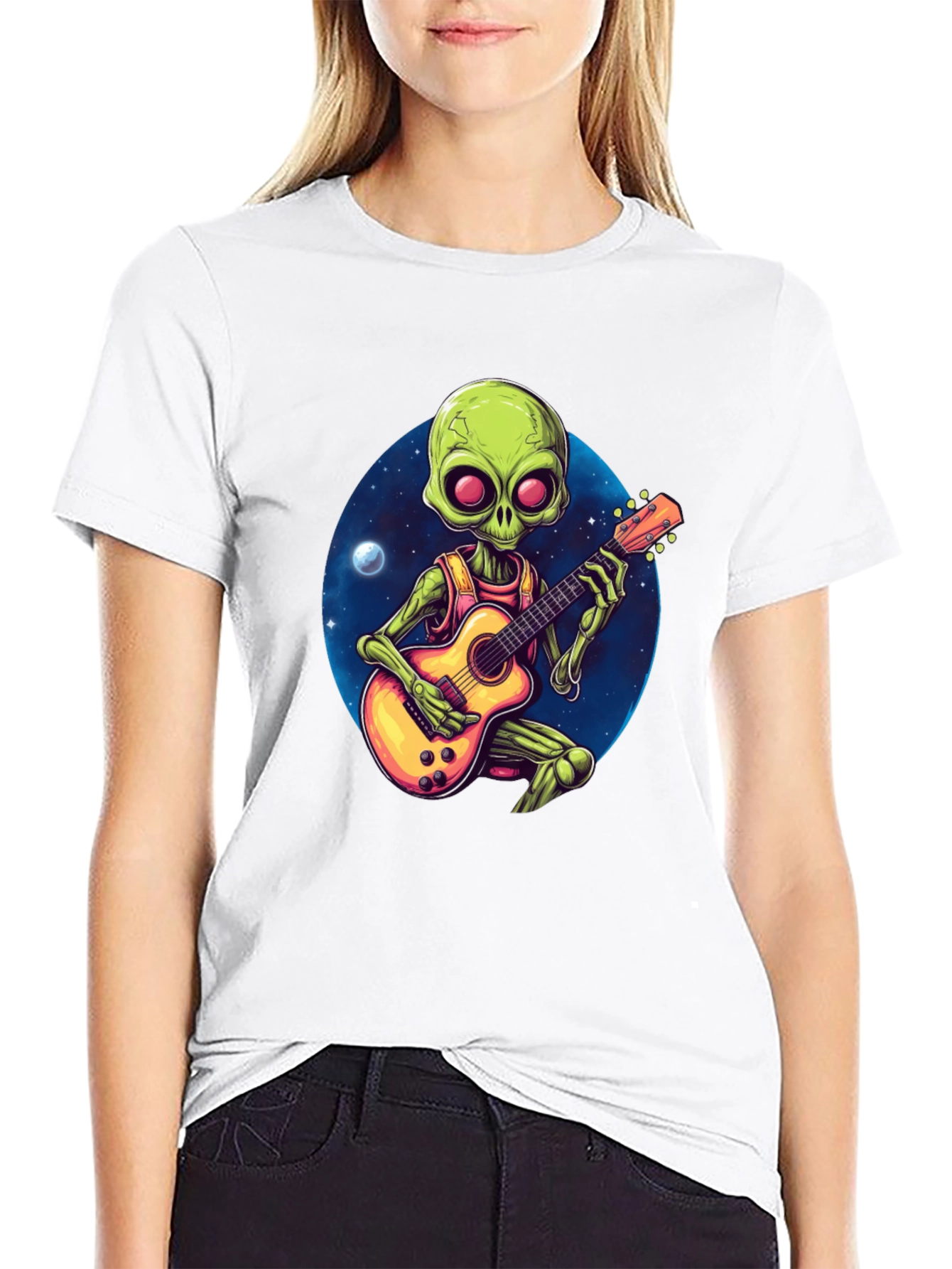 Alien Guitarist T-Shirt - Black