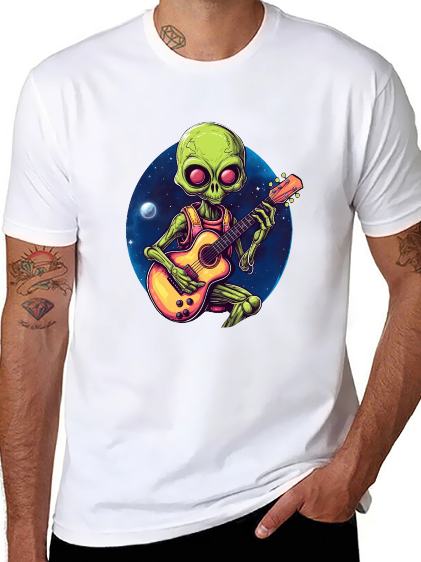 Alien Guitarist T-Shirt - Black