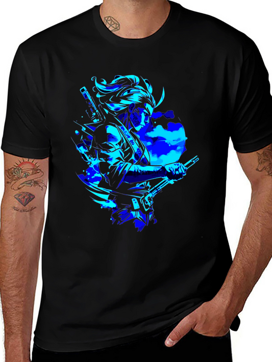 Cyber Samurai Graphic T-Shirt