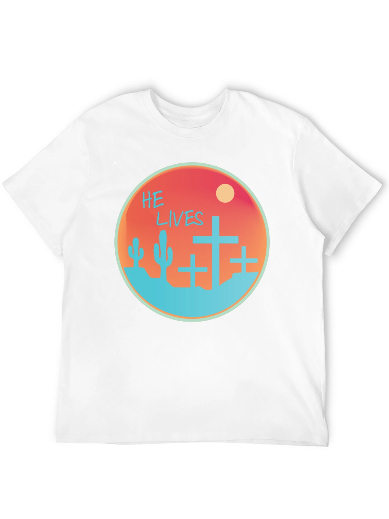 He Lives Graphic Tee - Desert Scene