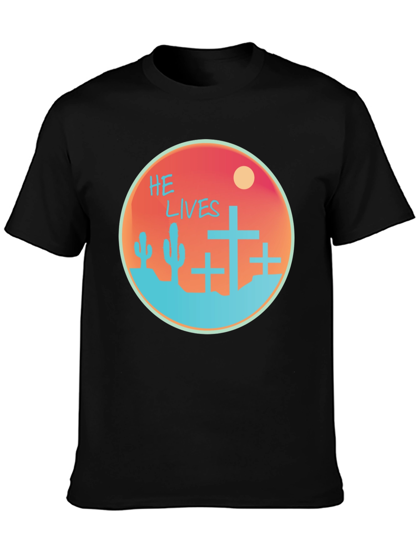 He Lives Graphic Tee - Desert Scene