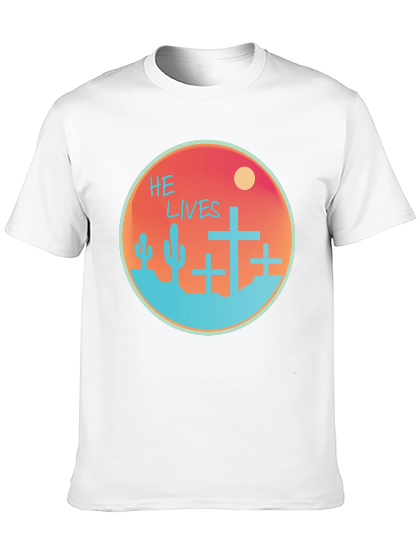 He Lives Graphic Tee - Desert Scene