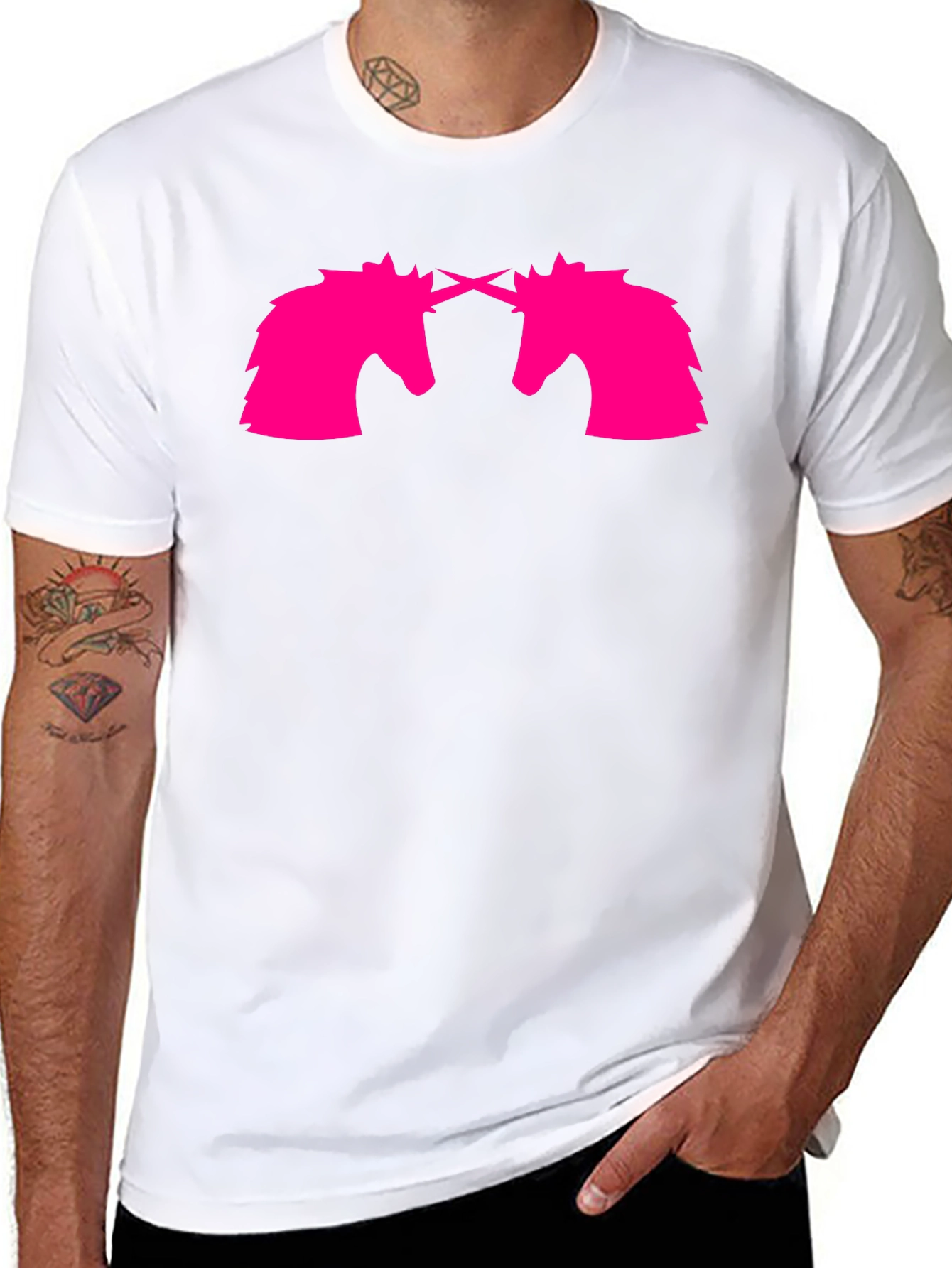 Unicorn Love Graphic Tee - Black