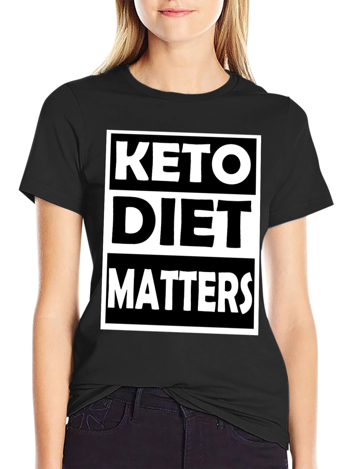 Keto Diet Matters Black Graphic Tee