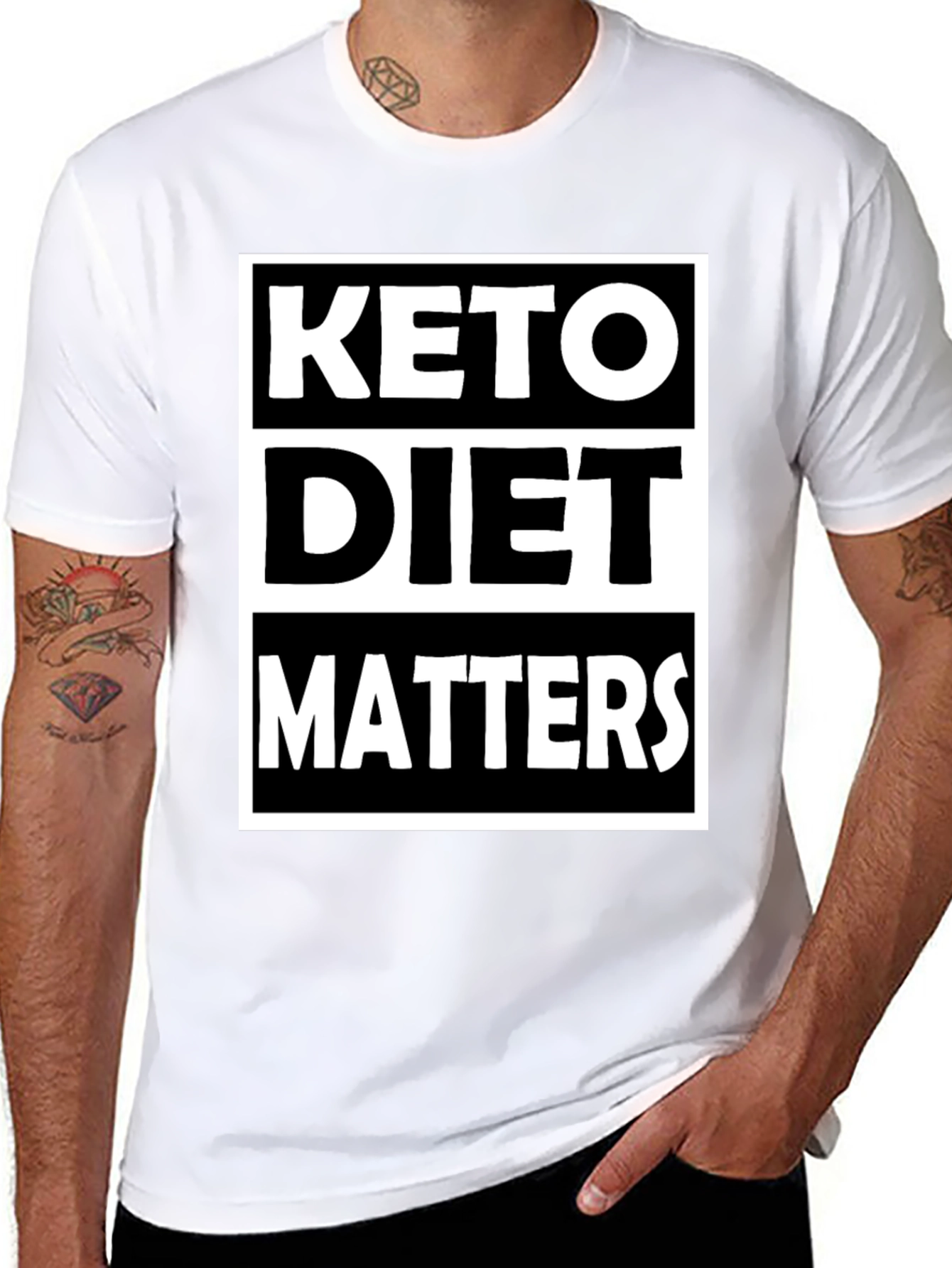 Keto Diet Matters Black Graphic Tee