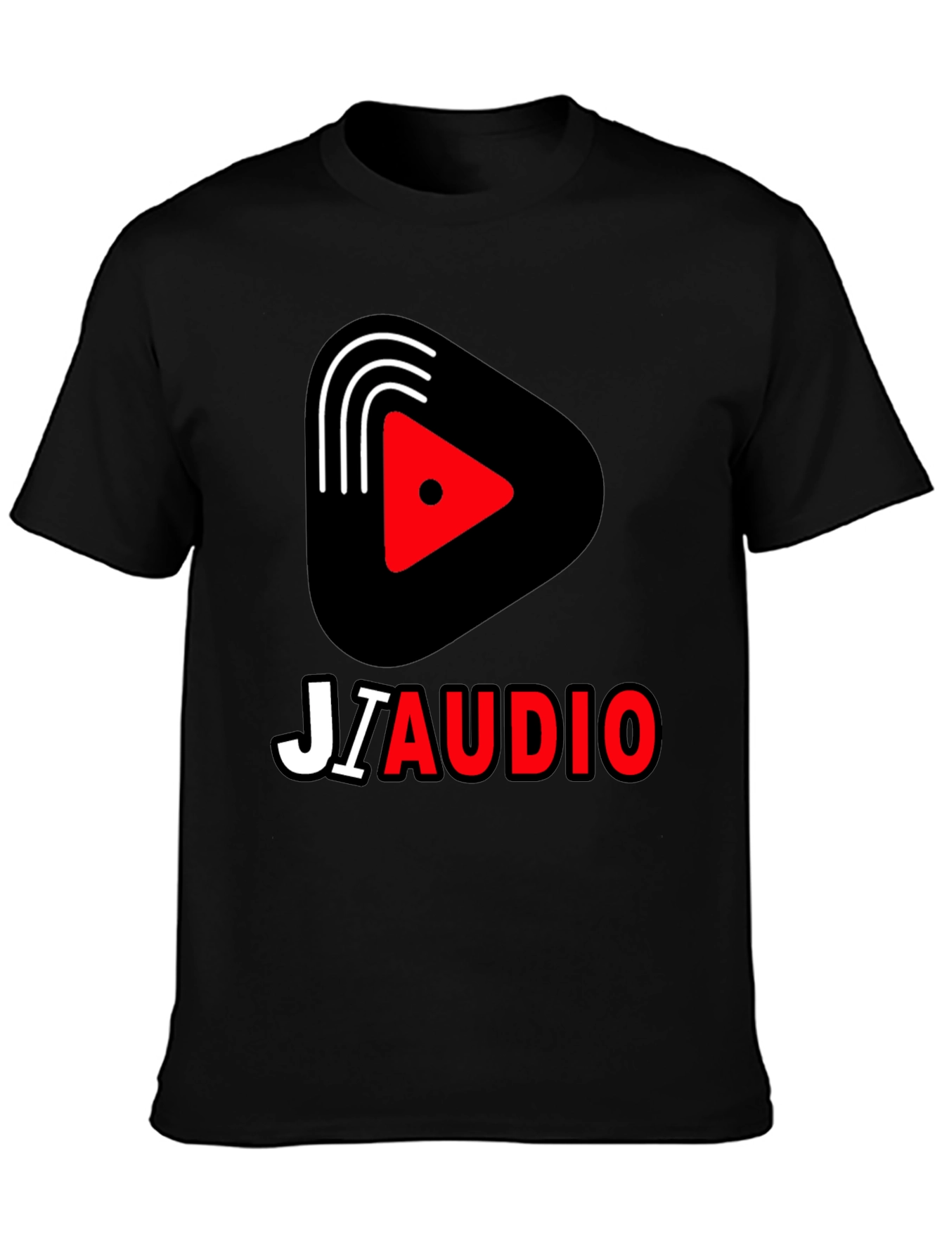 JIAUDIO Graphic Tee - Stylish Black T-Shirt