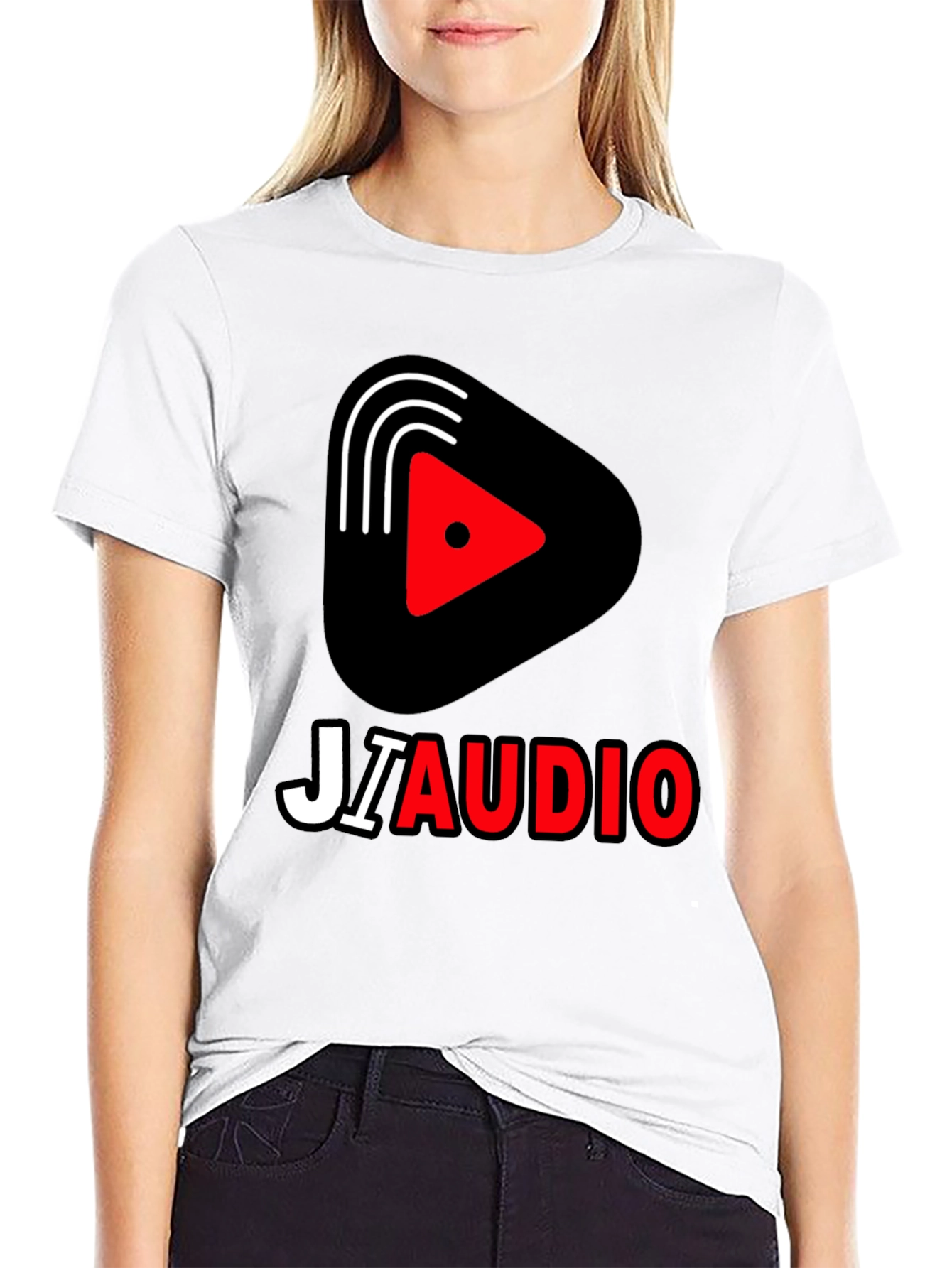 JIAUDIO Graphic Tee - Stylish Black T-Shirt