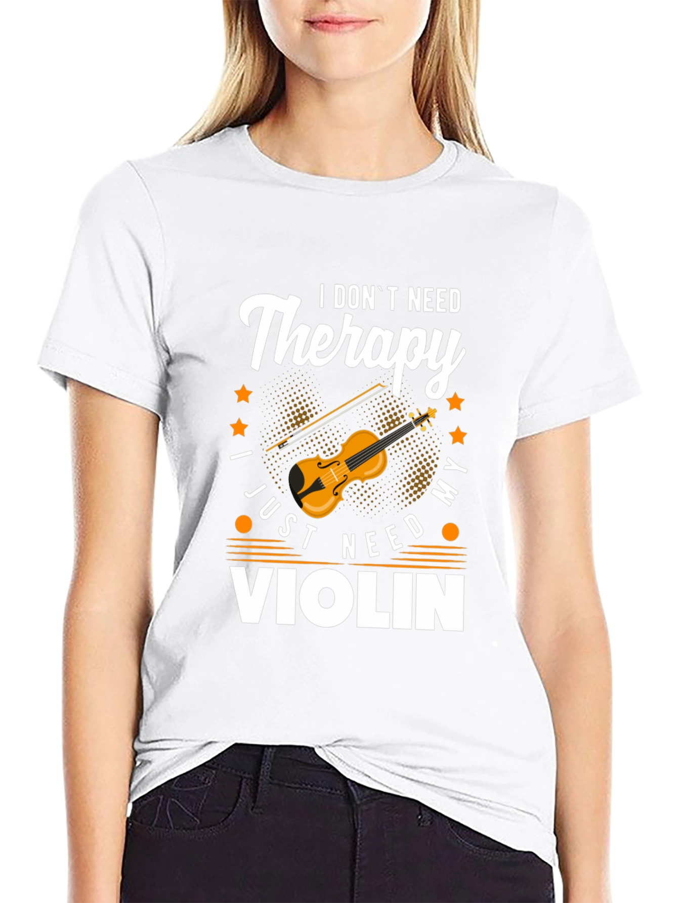 Violin Therapy Graphic T-Shirt - Musician Gift