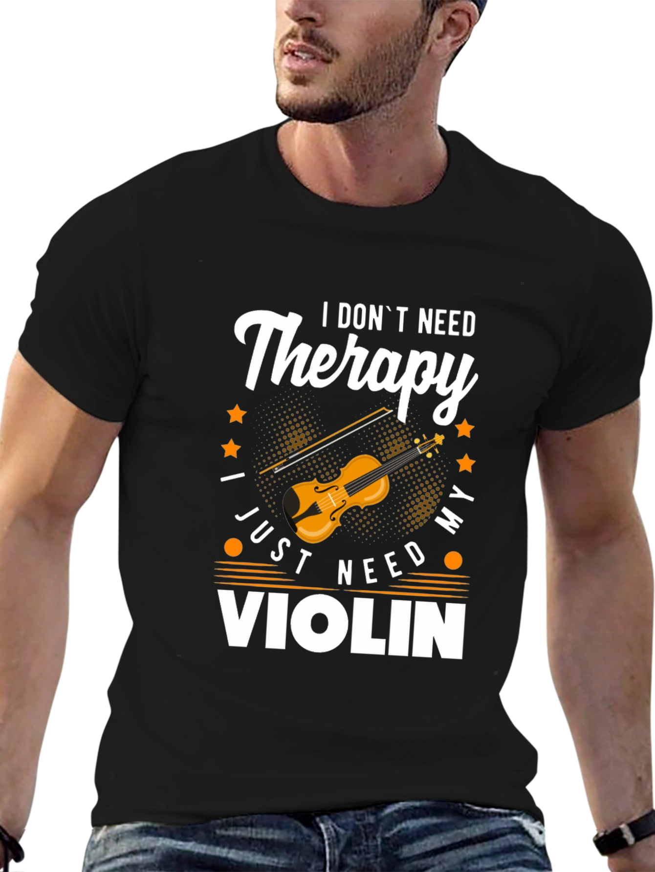 Violin Therapy Graphic T-Shirt - Musician Gift