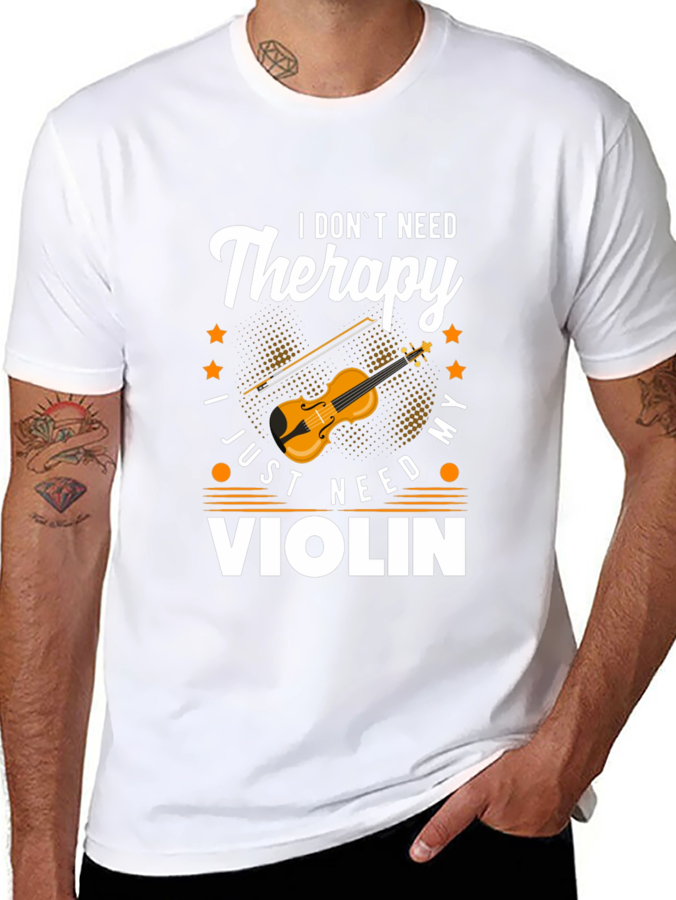 Violin Therapy Graphic T-Shirt - Musician Gift