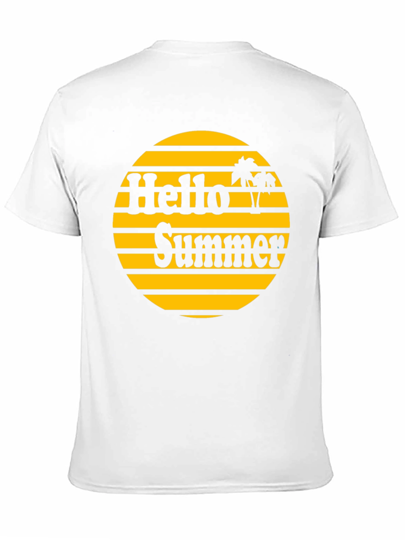 Hello Summer Graphic T-Shirt - Retro Sunset Design