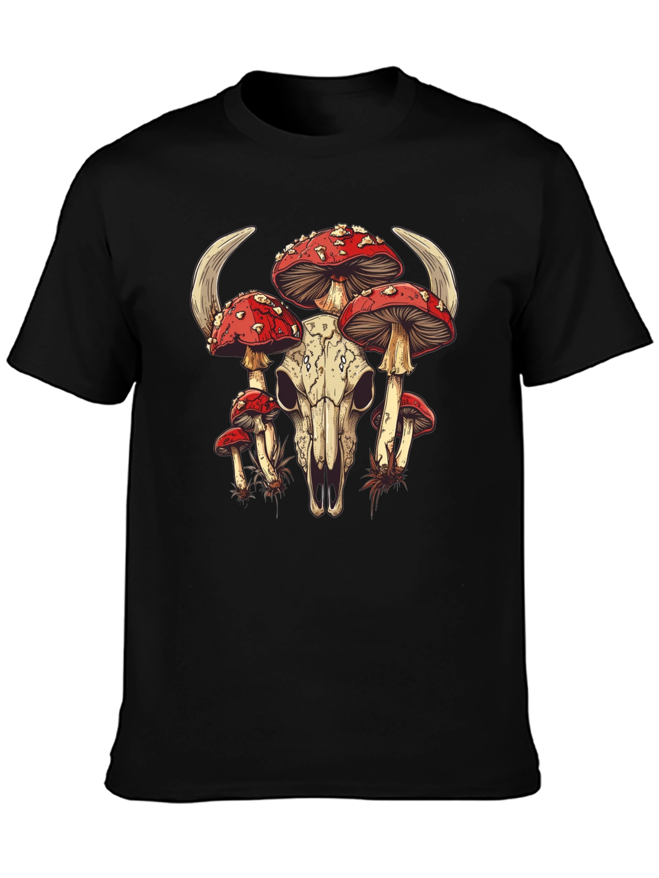 Mushroom Skull Graphic Tee