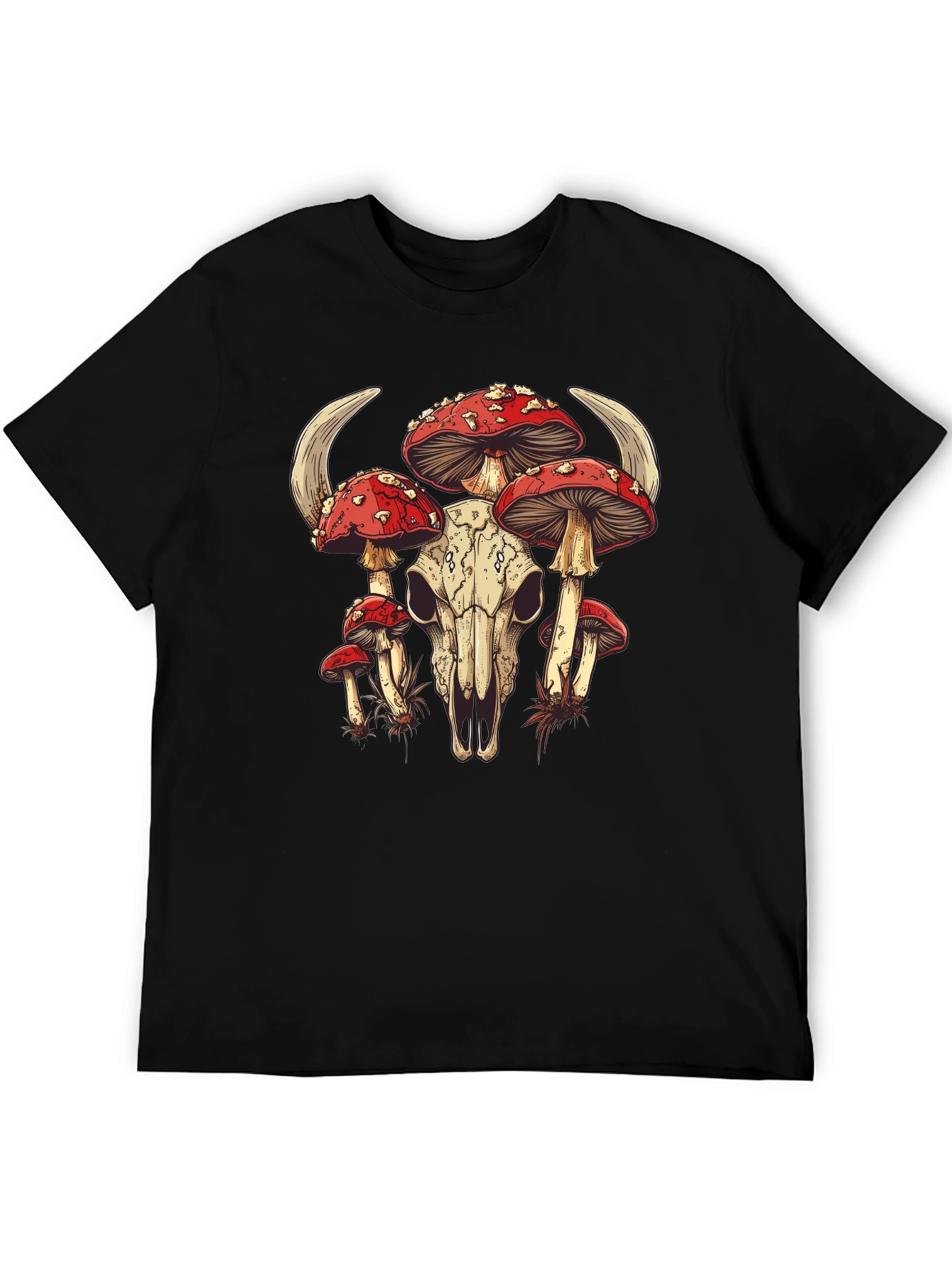 Mushroom Skull Graphic Tee