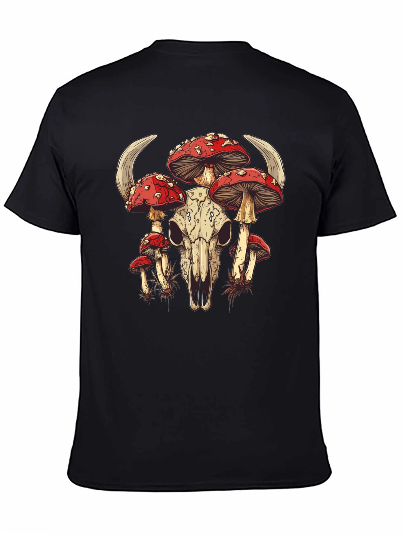 Mushroom Skull Graphic Tee