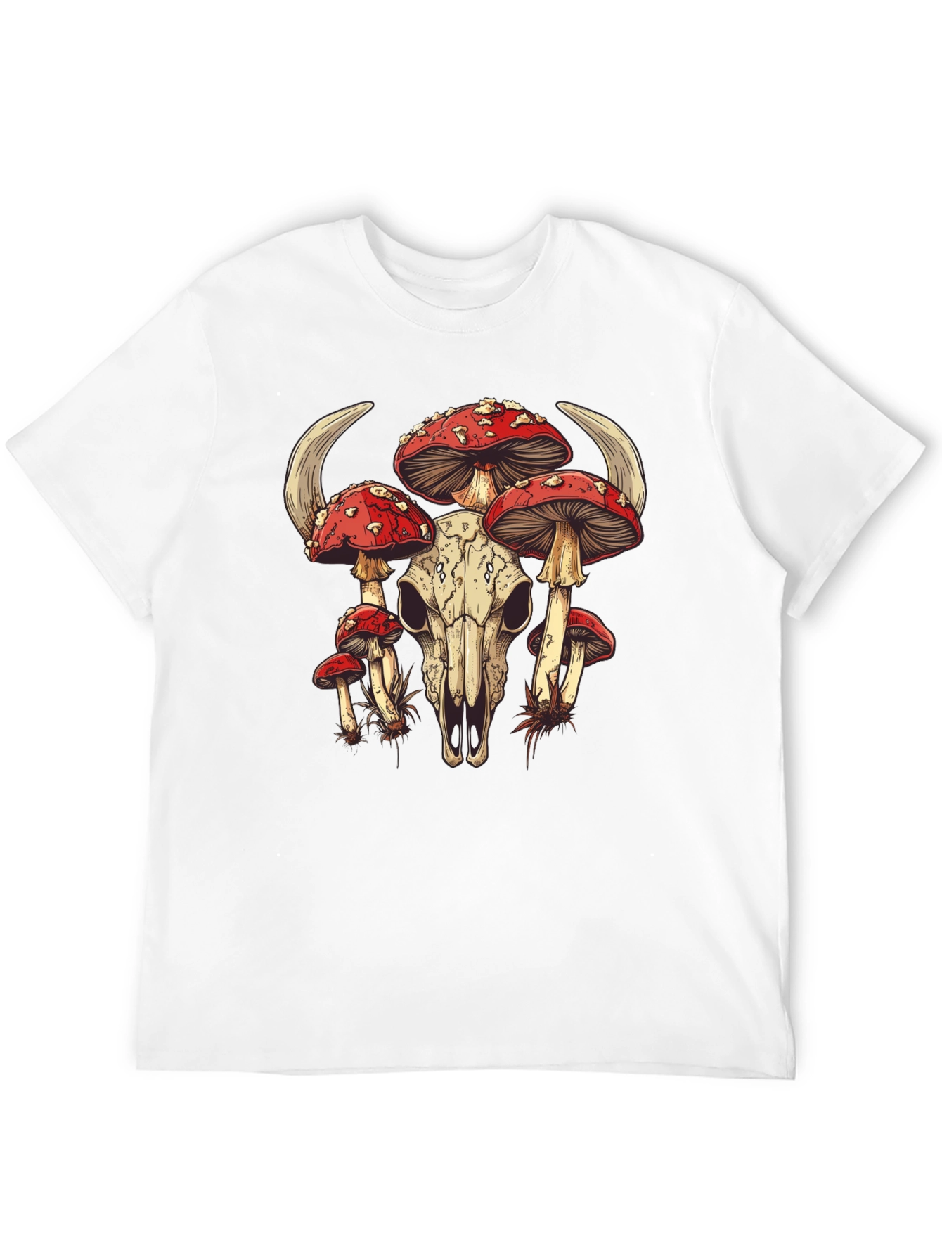 Mushroom Skull Graphic Tee