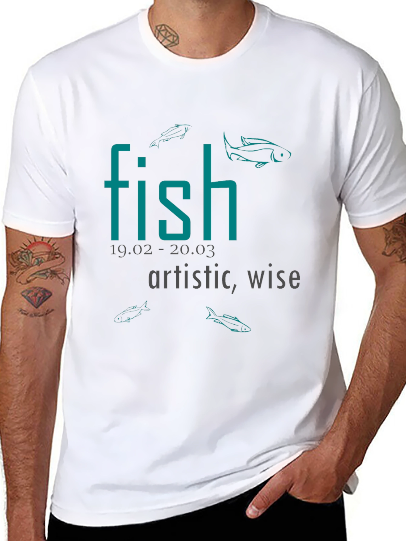 Fish Zodiac Sign T-Shirt: Artistic & Wise Tee
